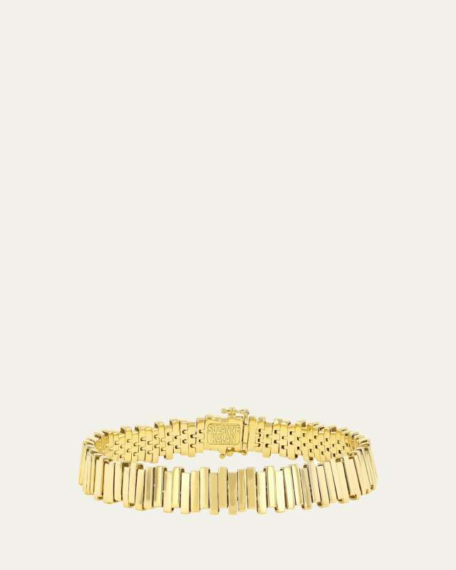 18K Yellow Gold Tennis Bracelet, 7"L